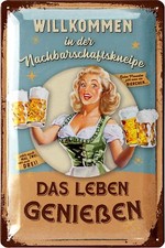 Blechschilder retro Bier Bar