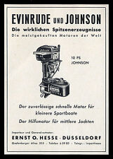 Reklame 1954 EVINRUDE Außenbord-Motor Whispering Power E. 0. Hesse Düsseldorf 