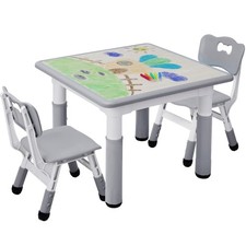 Kindertisch mit 2 Stühlen Set