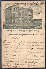 Lithographie Wangerooge, Pension Villa Seeluft, Bes. Heinr. Kothe 1906 