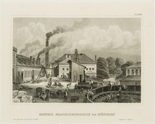 Ansicht der Maschinenfabrik Maffei, Rad. Romantik Berufslebe Unbekannt (19.Jhd)