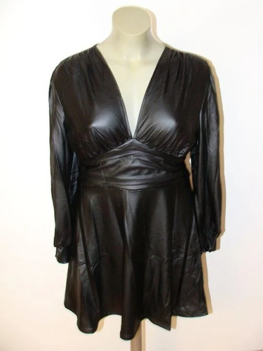 Leder imitat kleid schimmernd - leder,