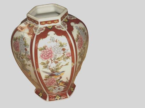 Asiatische blumenvase 6eck - asiatische,