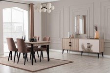 Braune  Esszimmer Garnitur