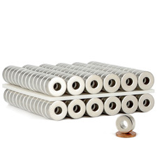 Neodym Magnet mit Loch 15mm Ringmagnet mit 6mm Bohrung Magnetscheibe 5KG Ring