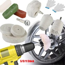 Chrom-Alu Felgen Polierset Polierscheibe Politur Polierköpfe Polierpaste