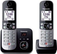Panasonic KX-TG6862GB Schnurloses Telefon 2 Hörer Anrufbeantworter Rufnummernspe
