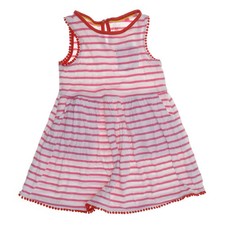 Miniboden, Kleid, Größe: 98, Weiß/Pink/Mehrfarbig, Baumwolle, Streifen #mYe