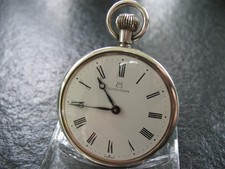 Taschenuhr Silber 925 Comor Lepine Herrentaschenuhr mit Emaille Porträt