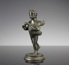 Grand Tour Bronze Figur Amor mit Gans Pompeji um 1860 Cupid with goose Italien