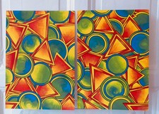 2 handgemalte abstrakt