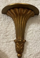 Barock Regalbrett / Wandkansole - vergoldet - Vintage 