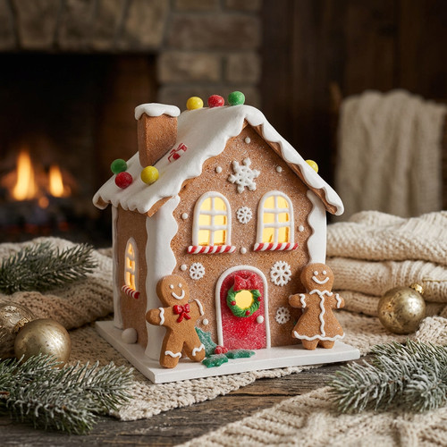 Led lebkuchenhaus 21cm - lebkuchenhaus,