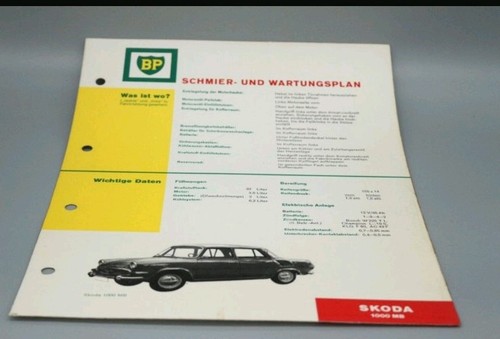 Schmier und wartungsplan - bp,