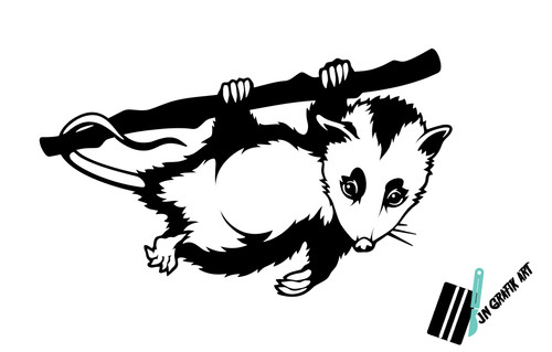 Aufkleber opossum auto - opossum,