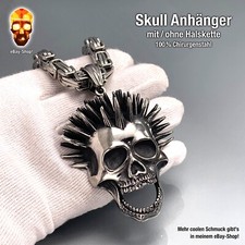 Skull anhänger edelstahl - skull,