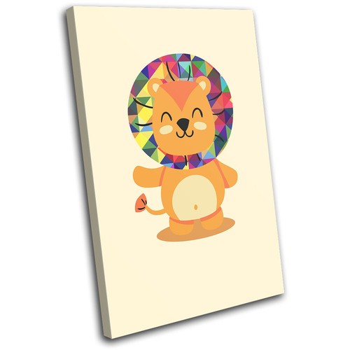 Lion cute colourful for kids - colourful,