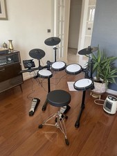 Donner DED-200 Lite E-Drum-Set mit Hocker, leise Mesh-Pads, Dual-Zone-Snare