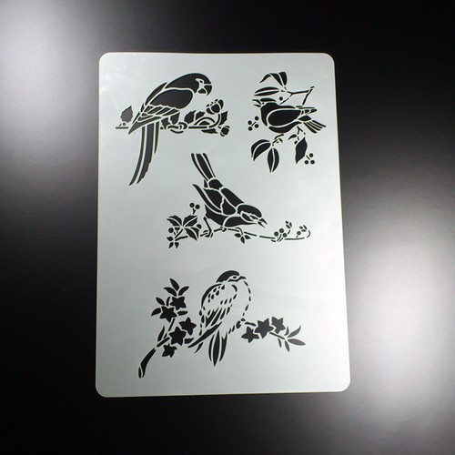 Schablone vogel papagei - a3,