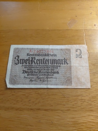 Rentenmark 1 1937 - rentenmark, 2.1.1937