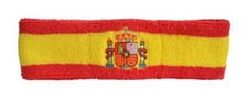 Stirnband Spanien mit Wappen 6x21cm Schweißband für Sport Headband