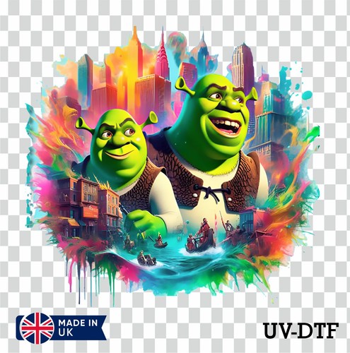Shrek dtf aufkleber glas - shrek,