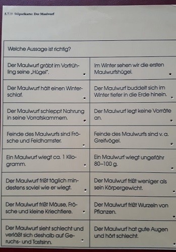 Maulwurf freiarbeit montessori - maulwurf,