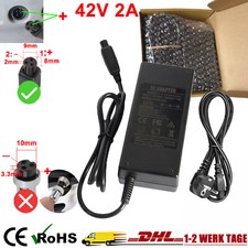 Ladegerät Netzteil kabel f. 36V Elektrofahrrad E-Bike Scooter Li-ion Akku 42V 2A