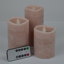 3er led echtwachskerzen set - echtwachskerzen,