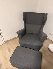 IKEA STRANDMON Sessel Nordvalla dunkelgrau