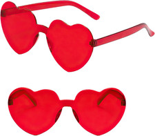 2 Stück Randlose Herz Brille