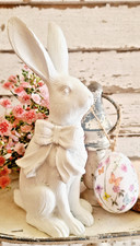 Osterhase Hase weiß Schleife