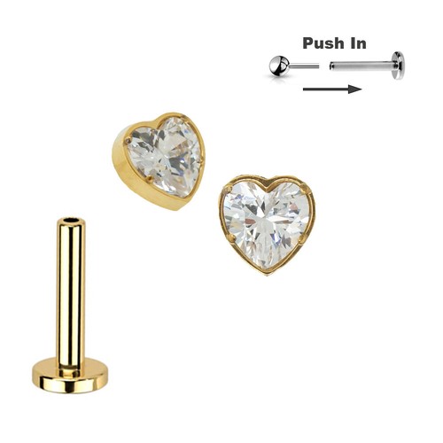 Titan gold silber herz - titan,