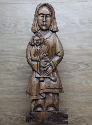 Holzfigur mutter mit - mutter, kind