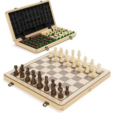 Schach Dame Set Holz 38 cm