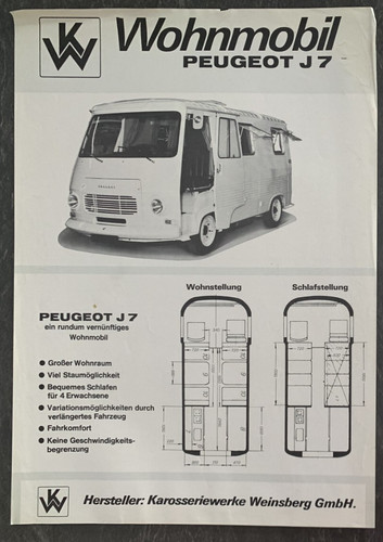 Prospekt peugeot wohnmobil - prospekt, j7