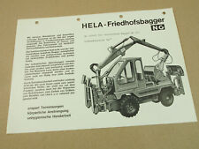 Prospekt Lanz Hela NG Friedhofsbagger mit AL405 aus den 70er Jahren