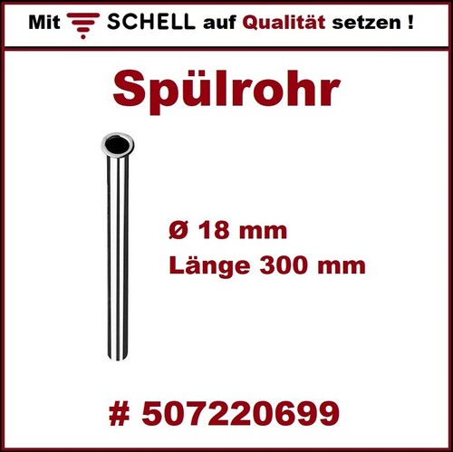 Schell spülrohr mm - Ø, 18