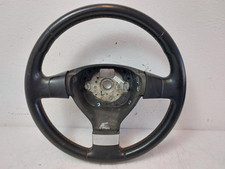 VW Polo 9N3 Lenkrad Leder Lederlenkrad 3 Speichen rote Naht