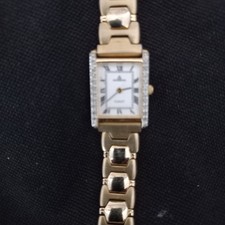 wertvolle -Gold beschichtete Damen Armbanduhr mit 20 Brillianten