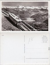 Vitznau Rigi-Bahn mit Mythen und Glärnisch b Luzern Lucerna 1940