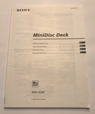 SONY - MiniDisc Deck - MDS-JE500 - Bedienungsanleitung - guter Zustand