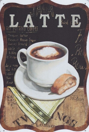 Schild latte kaffee - latte,