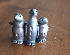 Pinguin Trio, vintage pewter