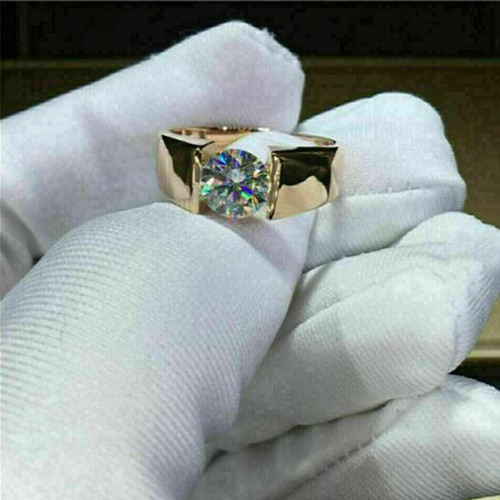 Herren band rund diamant - 2,