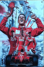 Blechschild, 20x30cm, Legends, Scuderia Ferrari, Michael Schumacher, Formel 1