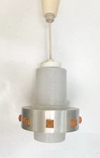 Stylische Glas Hängelampe 50er 60er Vintage Midcentury Deckenlampe Glas Ø 18 cm