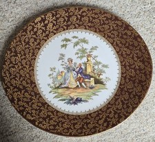 Pirken Hammer Czschoslovakia Porzellan Sammelteller / oval ca. 24,5 x 27,5 cm