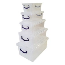 5er set klarsichtbox mit - klarsichtbox,