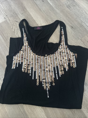 Top mit pailletten - top,